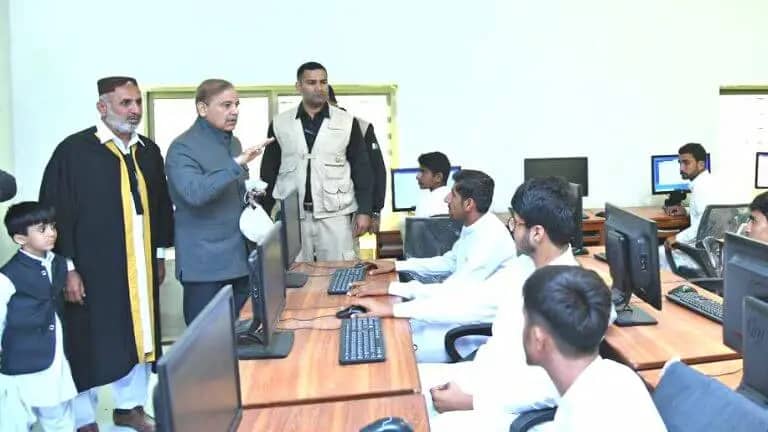 PM Shehbaz Sharif in Classroom